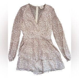 BiBi Cream and Brown Spot Print Dress